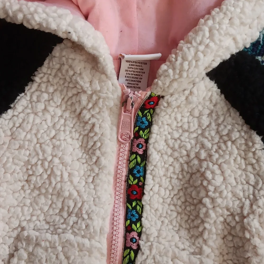 Harajuku Mini panda zip-up sherpa hoodie